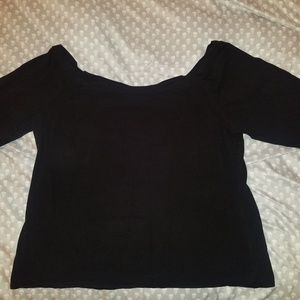 Torrid Bardot Black Off Shoulder Top Size 3 or 4